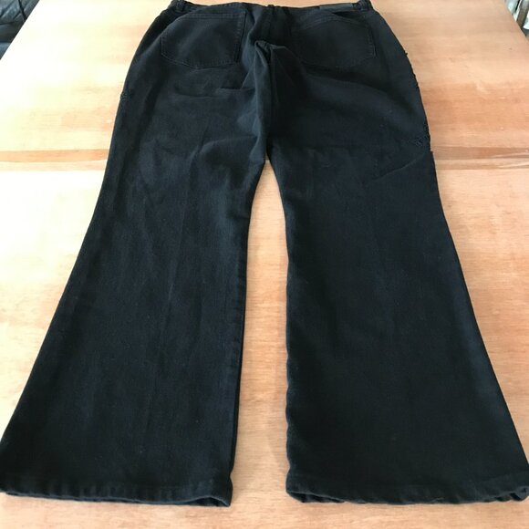 Lauren Ralph Lauren Jeans Women 14 Black Floral Textured High Rise Stretch 18163 - Picture 2 of 13